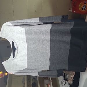 Karen Scott three shades of grey sweater. Like new . Length 27" width 18" size L